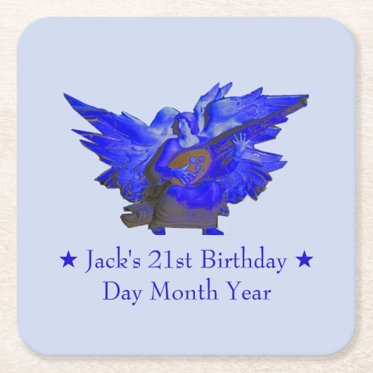 Aangepaste Onderzetters met gedrukt karton, Blue A (Voorkant)