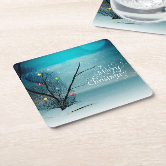 Aangepaste Onderzetters op het plein - Vrolijk ker (Schuin)