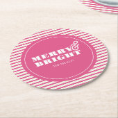 Aangepaste Onderzetters Roze en Groene Strepen (Gebogen)