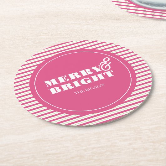 Aangepaste Onderzetters Roze en Groene Strepen (Gebogen)