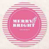 Aangepaste Onderzetters Roze en Groene Strepen (Voorkant)