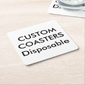 Aangepaste Onderzetters van 4-inch Square Disposab (Schuin)