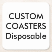 Aangepaste Onderzetters van 4-inch Square Disposab (Voorkant)