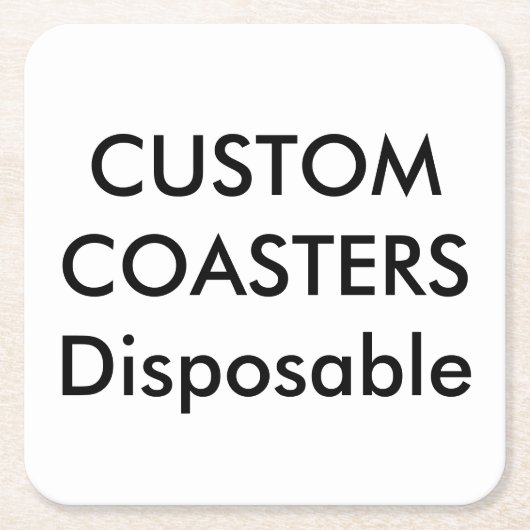 Aangepaste Onderzetters van 4-inch Square Disposab (Voorkant)