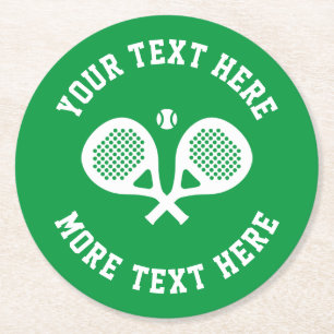 Aangepaste onderzetters van de plak met racketlogo