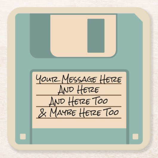 Aangepaste Onderzetters voor berichtcomputerdisket (Voorkant)