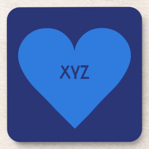 Aangepaste onderzetters voor blauwe Valentijn