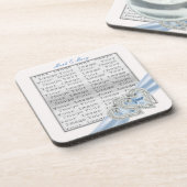 Aangepaste Onderzetters voor Ice Blue Ribbon (Linkerzijde)