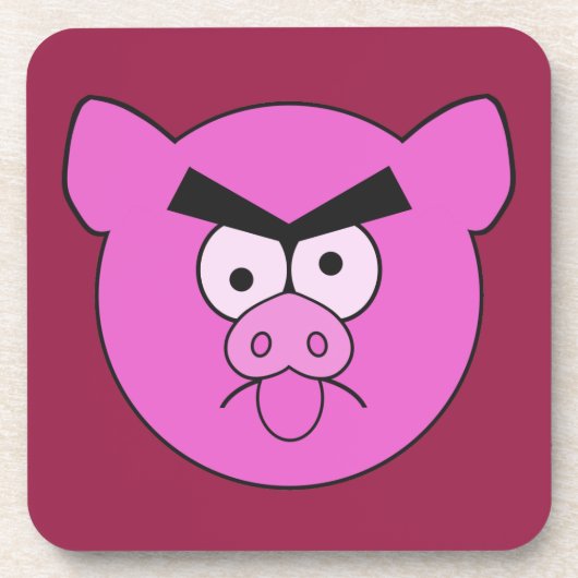 Aangepaste onderzetters voor Mad Pig (Voorkant)