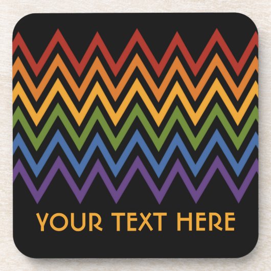 Aangepaste onderzetters voor Rainbow Chevron Patte (Voorkant)
