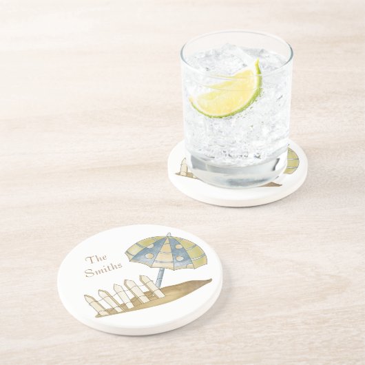 Aangepaste onderzetters voor zandsteen op het stra (Zijkant)