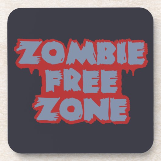 Aangepaste onderzetters voor Zombie Free Zone (Voorkant)