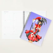 Aangepaste ondeugende nar en poppenkoning Rood Bla Planner (Display)