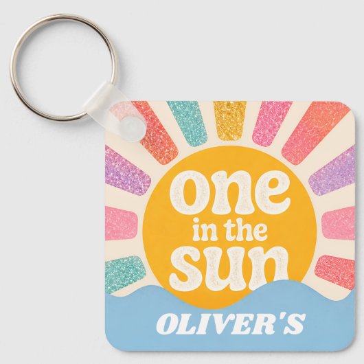 Aangepaste 'One in the Sun'-sleutelhanger met naam Sleutelhanger (Voorkant)