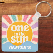 Aangepaste 'One in the Sun'-sleutelhanger met naam Sleutelhanger (Achterkant)