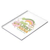 Aangepaste One Lucky Mama Schattige Retro Groovy Notitieboek (Linkerzijde)