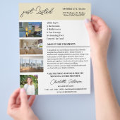Aangepaste onlangs te koop staande makelaar flyer (Hand)