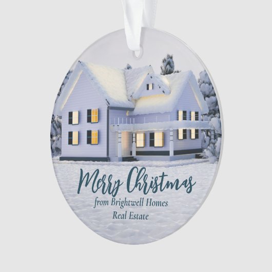 Aangepaste onroerend goed Bedrijf Huis Vrolijk Ker Ornament (voorkant)