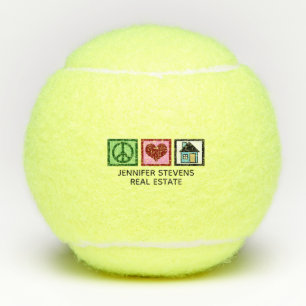 Aangepaste onroerend goed bedrijf Peace Love Realt Tennisballen