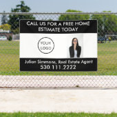 Aangepaste onroerend goed Business Logo Fotomarket Spandoek (Insitu)