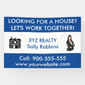 Aangepaste onroerend goed Logo Promotie Adverteren Spandoek (Horizontaal)