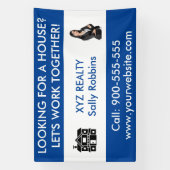 Aangepaste onroerend goed Logo Promotie Adverteren Spandoek (Verticaal)