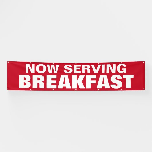 Aangepaste ontbijtbanner spandoek (Horizontaal)