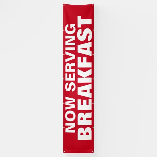 Aangepaste ontbijtbanner spandoek (Verticaal)