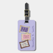 Aangepaste ontbijttoeschouwers voor geborste maalt bagagelabel (Voorkant verticaal)