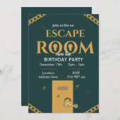 Aangepaste ontsnappingsroom-verjaardag aanpassen kaart (Voorkant / Achterkant)