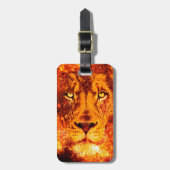 Aangepaste ontstekingsleeuw bagagelabel (Voorkant verticaal)