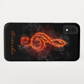 Aangepaste ontvlammende muzieknotitie Case-Mate iPhone case (Achterkant (horizontaal))
