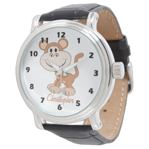 Aangepaste ontwerp met aap horloge