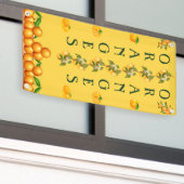 Aangepaste ontwerp sinaasappels te koop verticaal spandoek (Buitenkant Gebouw)