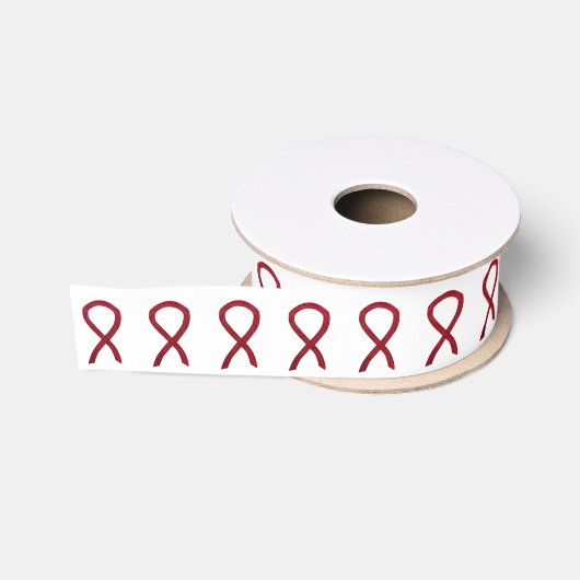 Aangepaste ontwerpblokken voor Bourgogne Awareness Grosgrain Lint (Spoel)