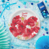 Aangepaste ontwerpcarletfoto. papieren bordje (Feest)