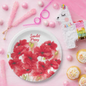 Aangepaste ontwerpcarletfoto. papieren bordje (Feest)