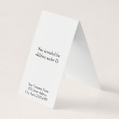 Aangepaste ontwerpen Gevouwen Tent Oorbel Display Visitekaartje (Achterkant)