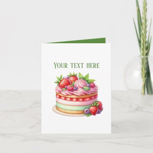 Aangepaste ontwerpen voor leuke taartliefhebbers kaart (Voorkant)
