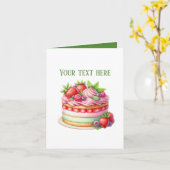 Aangepaste ontwerpen voor leuke taartliefhebbers kaart (Gele Bloem)