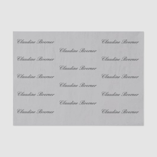 Aangepaste ontwerper Naam Product Tissue Paper Tissuepapier (Voorkant)