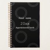 Aangepaste ontwerper voor zwarte en witte afspraak planner (Voorkant)
