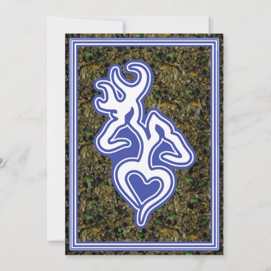 Aangepaste ontwerpkleuruitnodiging voor jagers in  kaart (Achterkant)