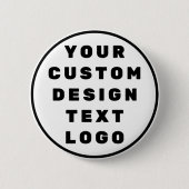 Aangepaste ontwerptekst Logo Gepersonaliseerd Mini Ronde Button 5,7 Cm (Voorkant)
