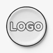 Aangepaste ontwerptekst Logo Gepersonaliseerde min Papieren Bordje (Voorkant)