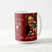Aangepaste Onze Beste Kerstmis ,Kat En Eigenaar Fo Koffiemok (Voorkant rechts)