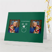 Aangepaste Onze Beste Kerstmis ,Kat Foto Kaart (Gele Bloem)