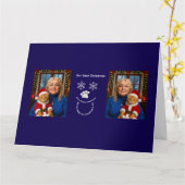 Aangepaste Onze Beste Kerstmis ,Kat Foto Kaart (Gele Bloem)