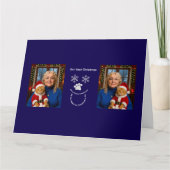 Aangepaste Onze Beste Kerstmis ,Kat Foto Kaart (Voorkant)