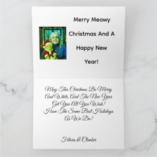 Aangepaste Onze Beste Kerstmis ,Kat Foto Kaart